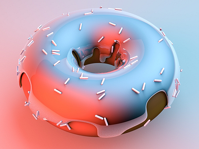 Doughnut c4d color food