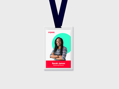 Id Card design for FORA brand branding id card identity illustration logo logomark logotype minimal tech