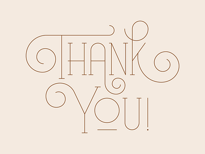 Thank you! give thanks lettering monoline swash thank you thanksgiving type typography