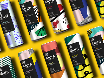 Mura black blue color design green illustration modern orange packaging pattern pink texture typography white yellow