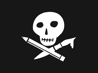 Skull And Art Tools art kids pirates skull