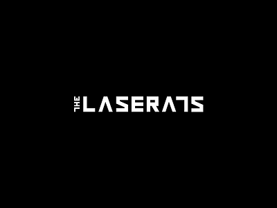 The Laserats / Logo Type proposal art black brand dance design font hard log made punk rat rectangular rought sharp type white