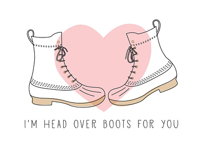 head over boots boots illustration lyrics print valentine vector