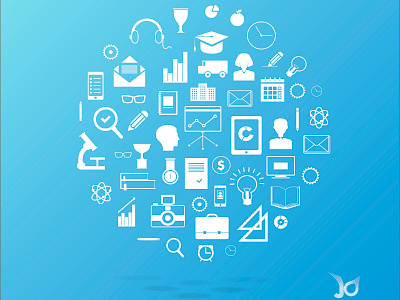 World education concept animation branding design illustration vector