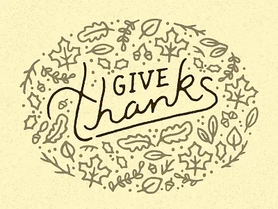 Give Thanks goodtypetuesday handlettering icons illustration ipadpro procreate