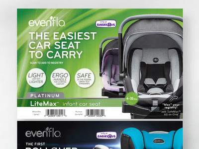 Litemax Safemax Registry Front baby carseat design indesign layout postcard print print ad registry