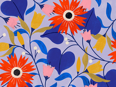 Floral Pattern carmigrau flora floral flowers illo illustration pattern