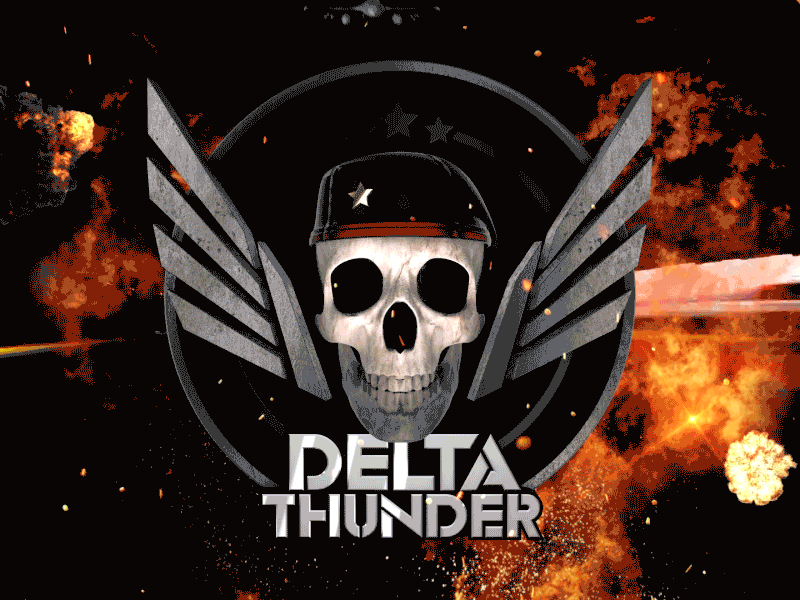 Logo Animation ▸ Delta Thunder 3d after effects animation badge badge logo combat delta design element 3d element3d fire intro logo military mograph mograph mentor motion motion graphics skull skull logo