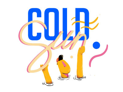 __Wip/Rough illustration__COLD_SUN design illustration sun typography