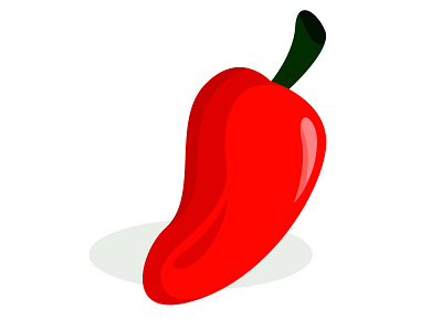 Red pepper design flat flat design flat icon flat icon design flat icons food food and beverage icon illustration illustrations illustrator kitchen pepper red vector vegan vegetables veggies