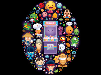 Arcade Cuties adobe illustrator character design cute icons illustration jmaruyama kawaii