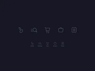 Icons for tabbar bottom navigation dark e commerce icons ios tabbar
