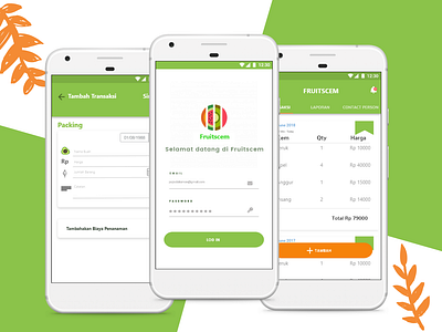 Fruitscem adobe xd app design fruits management app mobile ui ux