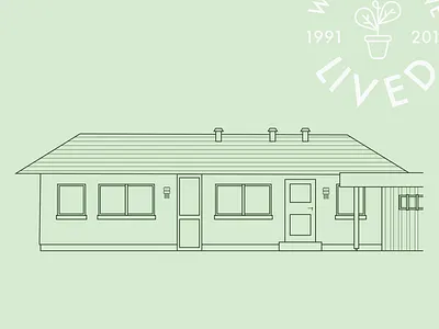 Where I lived #1 building home icon illustration illustrator