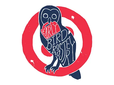 Early Bird Roastery coffee cup illustration owl roastery