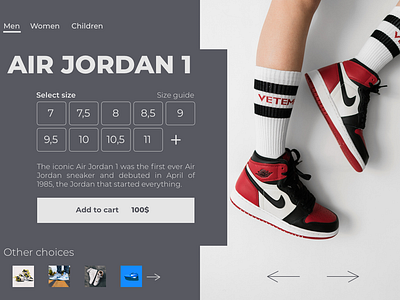 E-shop item dailyui day12 e shop sneakers