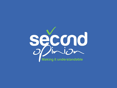 Second Opinion brand by joshua branding logo typography