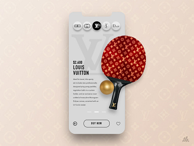 Louis Vuitton - Table Tennis Store App app branding design interface louis vuitton luxury mobile ui ux ux design visual design