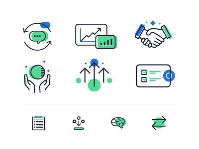 Icon Suite branding corporate digital icon illustration set startup suite