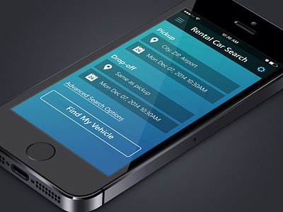 Rental Car App app design mobile ui