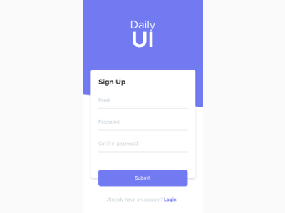 Daily UI 001 - Sign Up animation app dailyui dailyui 001 design ui ux