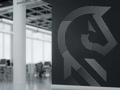 Blackmar Technologies Wall Accent branding logo pattern