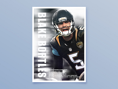 Poster exercise:blake bortles design jaguars nfl poster