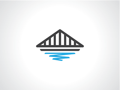 Modern Bridge Logo Template bridge logo lake logo line style logo logo design logo template river logo simple logo