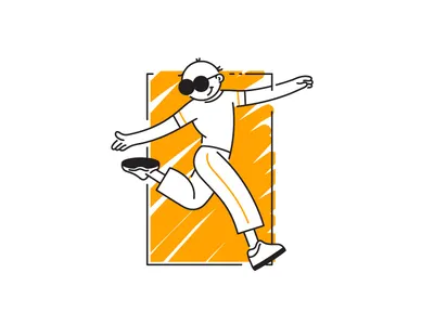 on Friday home :) design icon illustration lineart man