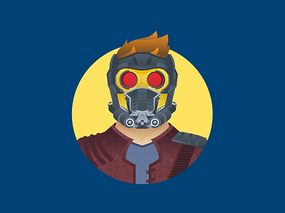 Starlord character design dribbble follow graphicdesign illustration logo marvel shot starlord vector