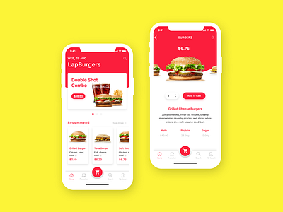 Daily UI Challenge: Fas Food - App app app design fast food food app ui ux