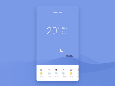 Weather display app ui