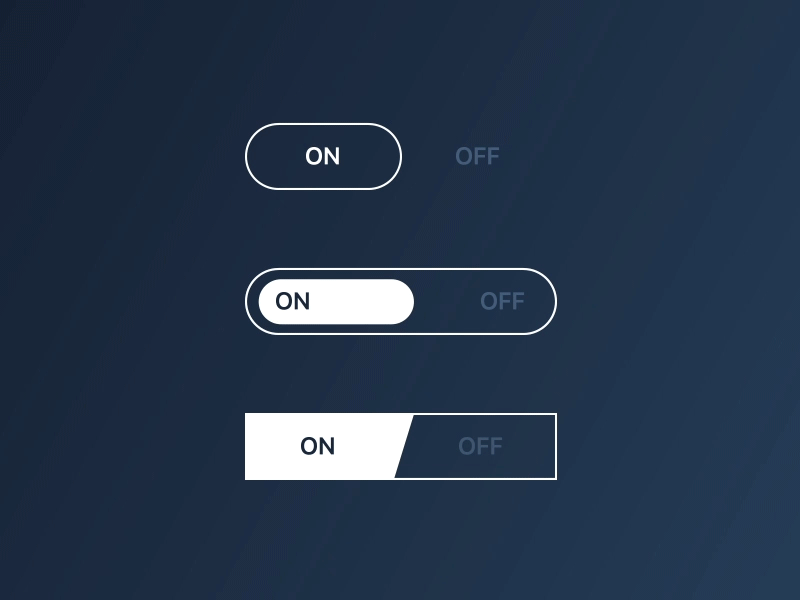 Switch On Off animation design gif interaction motion on off radio style switch