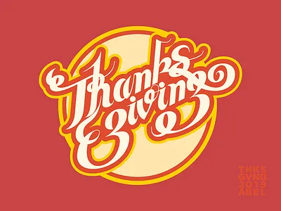 Thanksgiving 2018 design font illustration illustrator typography vector