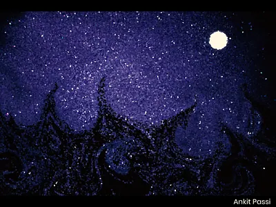 Starry Nights abstract art adobe design digital 2d digital art graphic art illustration recreation
