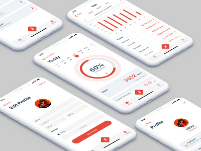 iOS Fitness App UI Design app design ios ui ux