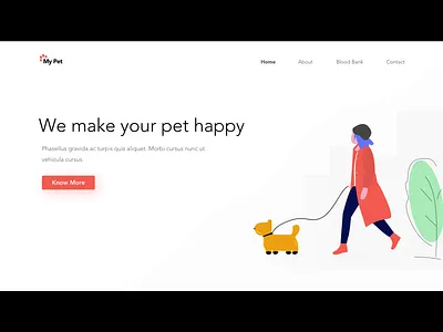 My Pet button buttons design graphic design hospital icon illustration illustrator landing page logo pet pet care ui