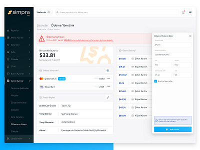 User Dashboard - Payment admin admin panel credit card dahsboard payment sales setting shop ui