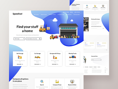 Stuff Home blue design home product storage stuff ui ux website