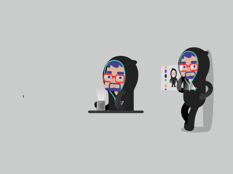 Mr.Bit 2d ae animation gif science fiction