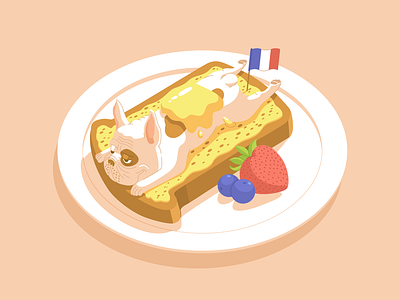 French (Bulldog) Toast animals bread cuisine cute dining dog food france french bulldog frenchies toast