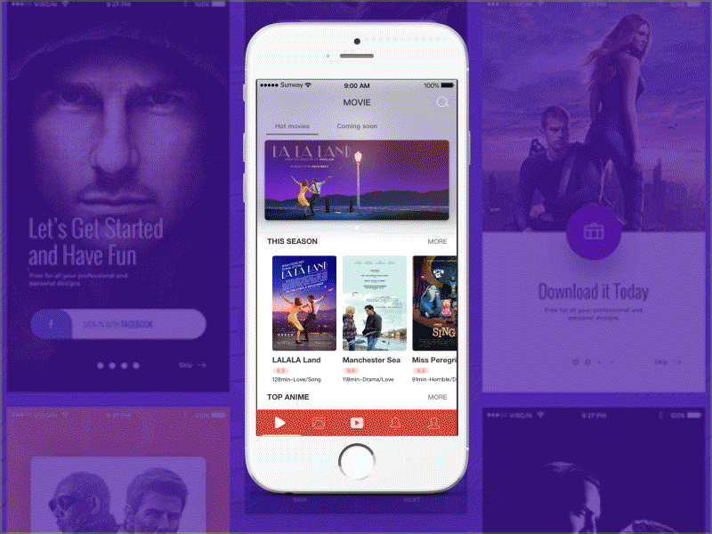 Buy one Movie ticket animation