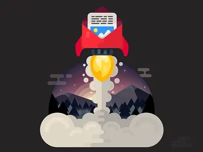 Small rocket ui ux 卷筒纸 向量 品牌 商标 图标 字体设计 字形设计 应用 插图 活版印刷 设计