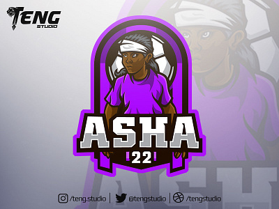 ASHA 22 Club Logo Esport Mascot Team Sport Game branding character design logo mascot sport