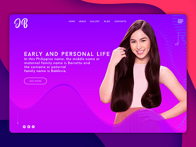 JB Filipino actress app design ui ux wallpaper website