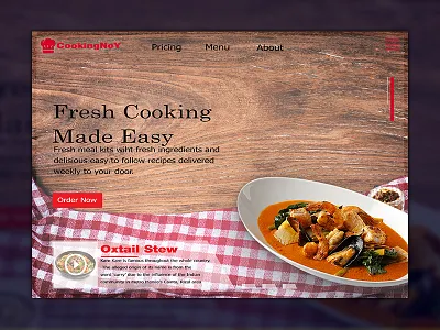 Oxtail Stew Filipino food app design ui ux website