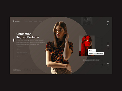 Nametani black design fashion girl logo news feed scroll typography ui ux web white