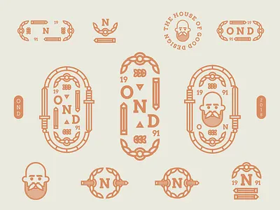 OND | Exploring 2018 2018 trends award badge bold brada branding golden illustration logo logotype mark nikola obradovic nikola obradovic design ond playful stamps sticker typogaphy visual identity