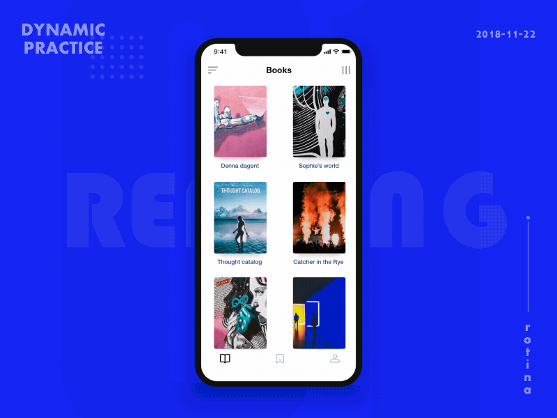 Reading interface dynamic effect gif ui