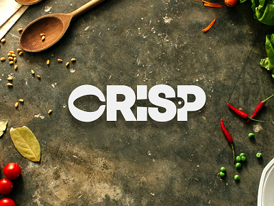 Crisp Restaurant Logo food restaurant pizza burger fork spoon health fitness idea awesome inspiration smart logo logos branding identity modern minimal subtle clever negative space graphic design spicy chef cooking creative